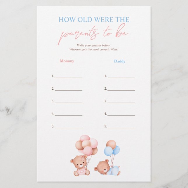 Flyer Teddy Bears Quantos Anos Os Pais Tinham De Ser Jog (Frente)