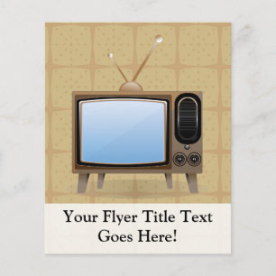 Flyer Televisão Vintage Floor Antiga