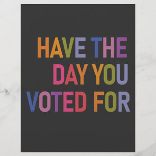 Flyer Tem o dia em que votou em Anti Trump?