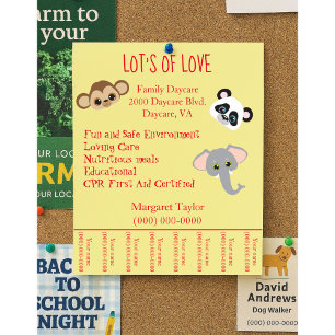 Flyer Tema da selva de creches da família