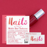 Flyer Tendy Modern Pink Nail Technician, Nail Salon<br><div class="desc">Trendy Modern Pink Nail Technician,  Nail Salon Advertising Flyers By The Cartão de visita Store.</div>