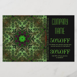 Flyer terapeuta de massagem holística de saúde Mandala Y