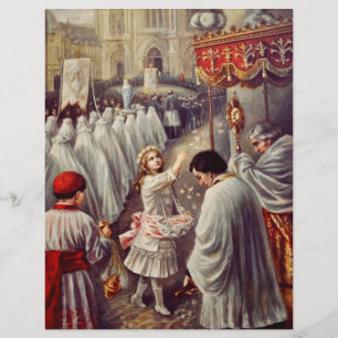 Flyer Teresa joga flores ao abençoado Sacramento