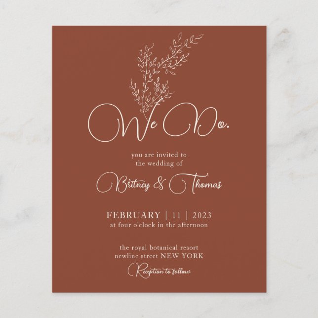 Flyer Terracotta Classy Budget que fazemos (Frente)