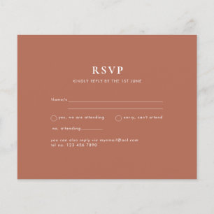 Flyer Terracotta Monocromo de Casamento ORÇAMENTAL