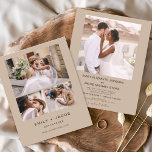Flyer Terracotta Quatro Foto de Casamento Minimalista de<br><div class="desc">Orçamento Moderno Elegante 4 Foto Terracotta Collage Convite de Casamento Minimalista. Os cartões de convite para o casamento contêm uma tipografia moderna que é elegante,  simples e moderna para usar depois de você celebrar o dia de casamento simples e minimalista.</div>