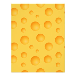 Flyer Teste padrão amarelo do queijo