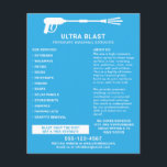 Flyer Teto de Arma da Água Potável<br><div class="desc">Folheto de marketing profissional para lavagem de pressão, lavagem de energia ou lavagem a jato. Este folheto de promocional foi projetado para anunciar e aumentar com sucesso sua atividade de lavagem de pressão atraindo novos clientes. Um design ousado e impactante com uma pistola de spray de água sobre fundo lacrimogêneo....</div>