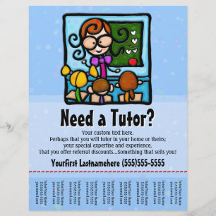 Flyer Texto/cor de Tutor.Tutoring.Custom
