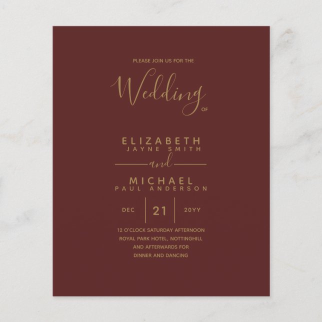 Flyer Texto Dourado monocromático monocromático Elegante (Frente)