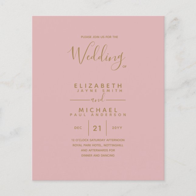 Flyer Texto Dourado monocromático monocromático Elegante (Frente)