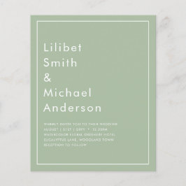 Flyer Texto Monocromático Verde Da Apple Sage