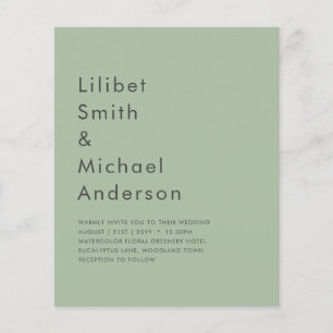 Flyer Texto Monocromático Verde Da Apple Sage