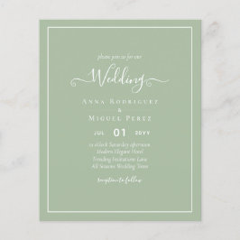 Flyer Texto Monocromático Verde Da Apple Sage