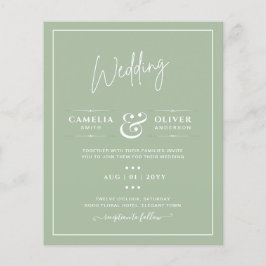 Flyer Texto Monocromático Verde Da Apple Sage