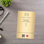 Flyer texto personalizado do logotipo de negócios Dourad<br><div class="desc">Um fundo com aspecto de ouro. Personalize e adicione o logotipo,  o nome,  o endereço,  o texto,  o seu próprio código QR à sua conta instagram. Você também pode adicionar texto no verso.</div>