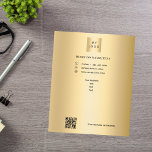 Flyer texto personalizado do logotipo de negócios Dourad<br><div class="desc">Um fundo com aspecto de ouro. Personalize e adicione o logotipo,  nome,  endereço,  texto,  seu próprio código QR. Você também pode adicionar texto no verso.</div>