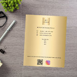 Flyer texto personalizado do logotipo de negócios Dourad<br><div class="desc">Um fundo com aspecto de ouro. Personalize e adicione o logotipo,  o nome,  o endereço,  o texto,  o seu próprio código QR à sua conta instagram. Você também pode adicionar texto no verso.</div>