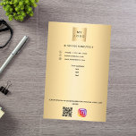 Flyer texto personalizado do logotipo de negócios Dourad<br><div class="desc">Um fundo com aspecto de ouro. Personalize e adicione o logotipo,  o nome,  o endereço,  o texto,  o seu próprio código QR à sua conta instagram. Você também pode adicionar texto no verso.</div>