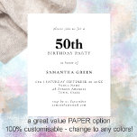 Flyer Texto simples do PAPEL Qualquer 50º Aniversário de<br><div class="desc">Texto Simples Do PAPEL Qualquer Convite De 50º Aniversário A Cor. Um PAPEL de preço totalmente personalizável,  não uma placa,  alternativo de 4, 5 x 5, 6 polegadas fornecido SEM envelopes (A6 é o tamanho mais próximo do ajustado).</div>