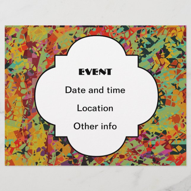 Flyer Textura de orifícios coloridos (Frente)