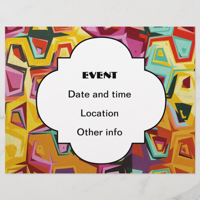 Flyer Textura de orifícios coloridos (Frente)