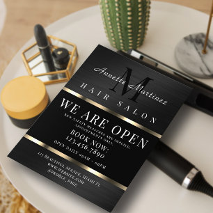 Flyer Textura falsa de metal preto elegante