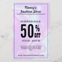 Flyer Textura holográfica falsa da pele de unicórnio iri