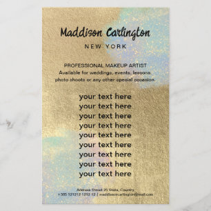 Flyer Textura Luminosa Dourada E Iridescente