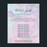 Flyer textura pastel de mármore<br><div class="desc">folheto de maquiagem profissional do salão de beleza</div>