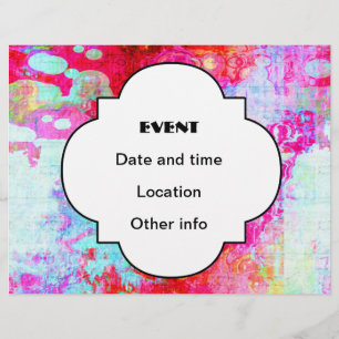 Flyer Textura vermelha rosa