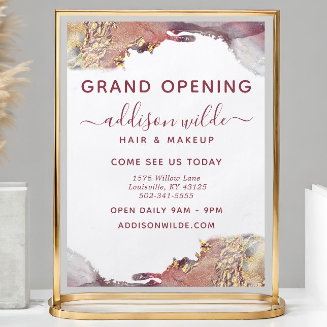 Flyer Tinta De Aquarela Líquida De Arte Moderna Roxa E D (Criador carregado)