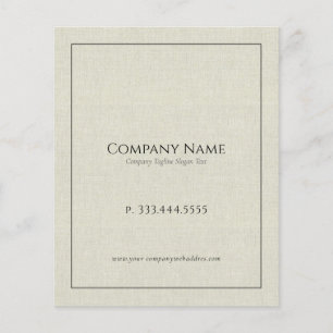 Flyer Típica negra do texto da roupa de creme claro