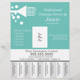 Flyer Tiras de Rasgo para Limpeza Profissional de Casas