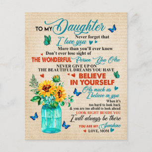 Flyer To My Daughter Gift,Butterfly Lover,Sunflower Gift