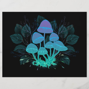 Flyer Toadstools em arbustos