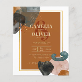 Flyer Tons Terrosos Casamento Terracota Verde Dourado Ab