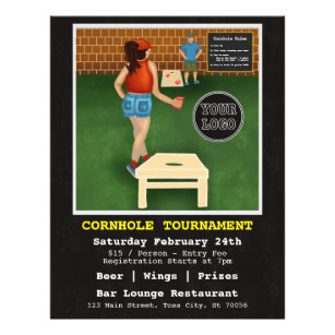 Flyer Torneio de Bar do Fundraiser e Restaurante Cornhol