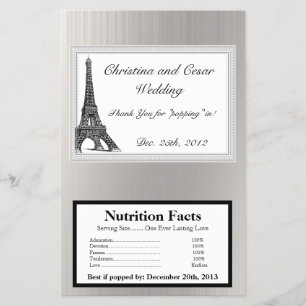 Flyer Torre Negra Eiffel de Milho de Micro Ondas