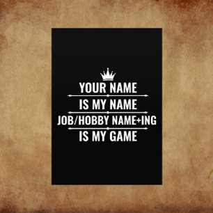 Flyer Trabalho Engraçado Personalizado e Nome do Hobby