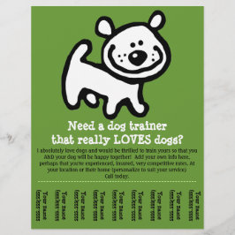 Flyer Treinamento de cães, caminhada, aliciamento, sessã