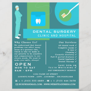 Flyer Trendy Dentist Design, Odontologia, Advertido Dent