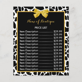 Flyer Trendy Giraffe Impressão Yellow Arco Boutique Pric