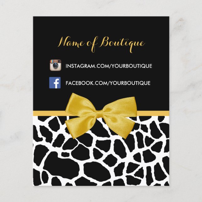 Flyer Trendy Giraffe Impressão Yellow Arco Fashion Bouti (Frente)
