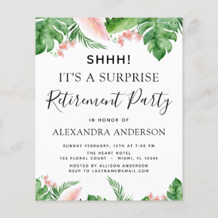 Flyer Tropical de Parte de Reforma de Surpresa de Orçame