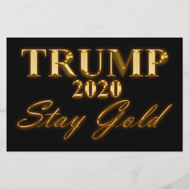 Flyer TRUMP 2020 - Fique Dourado (Frente)