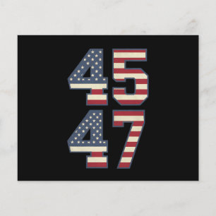 Flyer Trump 2024 Presidente 45 47 América EUA Vintage