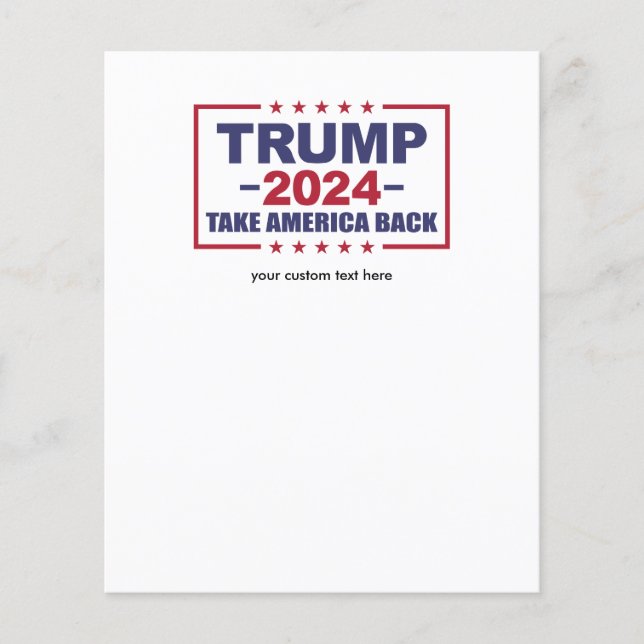 Flyer Trump 2024 Retire a América (Frente)