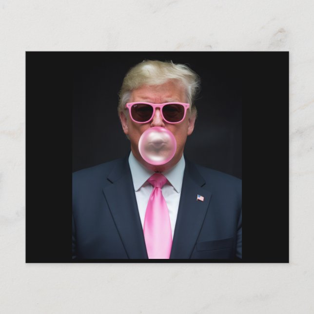 Flyer Trump Chiclete Rosa Presidente 47 EUA (Frente)