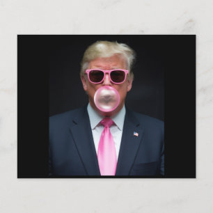 Flyer Trump Chiclete Rosa Presidente 47 EUA